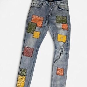 Serenade Patchwork skinny‎ jeans WOMEN SIZE 16